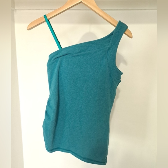 .Lululemon | Blue one shoulder tank top & sinched side detail - Picture 6 of 10